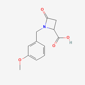 molecular formula C12H13NO4 B1440815 1-(3-Methoxybenzyl)-4-oxo-2-azetidinecarboxylic acid CAS No. 1236267-77-8