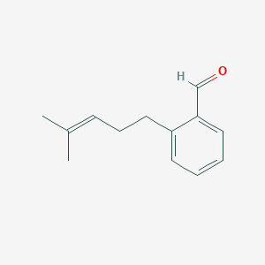 molecular formula C13H16O B14408176 Benzaldehyde, 2-(4-methyl-3-pentenyl)- CAS No. 83476-93-1