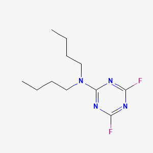 molecular formula C11H18F2N4 B14408184 N,N-Dibutyl-4,6-difluoro-1,3,5-triazin-2-amine CAS No. 84875-65-0