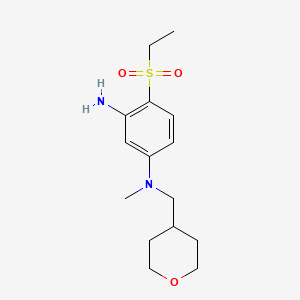 molecular formula C15H24N2O3S B1440819 4-(Ethylsulfonyl)-N1-methyl-N1-(tetrahydro-2H-pyran-4-ylmethyl)-1,3-benzenediamine CAS No. 1220033-98-6