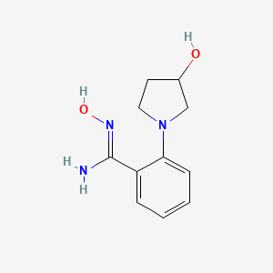molecular formula C11H15N3O2 B1440820 N'-Hydroxy-2-(3-hydroxypyrrolidin-1-yl)benzimidamide CAS No. 1220040-44-7