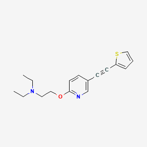molecular formula C17H20N2OS B14408214 N,N-Diethyl-2-({5-[(thiophen-2-yl)ethynyl]pyridin-2-yl}oxy)ethan-1-amine CAS No. 87148-49-0