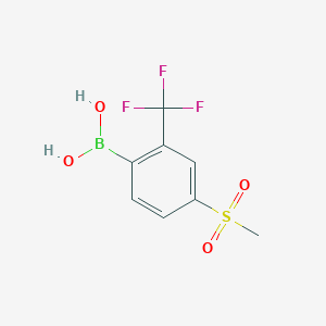 molecular formula C8H8BF3O4S B1440823 4-(甲磺酰基)-2-(三氟甲基)苯硼酸 CAS No. 1072946-16-7