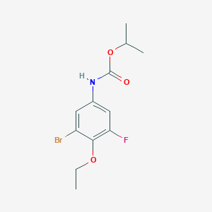 molecular formula C12H15BrFNO3 B14408245 Propan-2-yl (3-bromo-4-ethoxy-5-fluorophenyl)carbamate CAS No. 84971-33-5