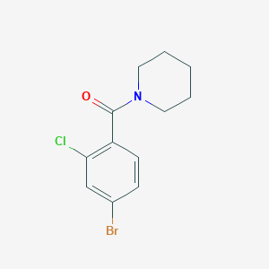 molecular formula C12H13BrClNO B1440825 (4-溴-2-氯苯基)(哌啶-1-基)甲酮 CAS No. 1187385-58-5
