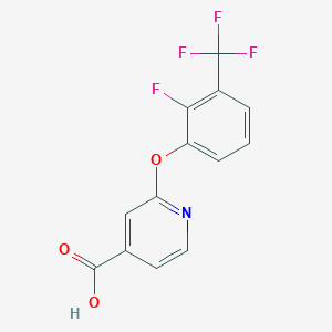 molecular formula C13H7F4NO3 B1440826 2-[2-Fluoro-3-(trifluoromethyl)phenoxy]isonicotinic acid CAS No. 1160264-54-9