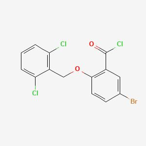 molecular formula C14H8BrCl3O2 B1440828 5-Bromo-2-[(2,6-dichlorobenzyl)oxy]benzoyl chloride CAS No. 1160251-03-5