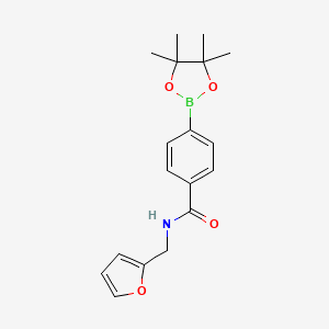 molecular formula C18H22BNO4 B1440829 4-(Furfurylaminocarbonyl)phenylboronic acid pinacol ester CAS No. 1073353-59-9