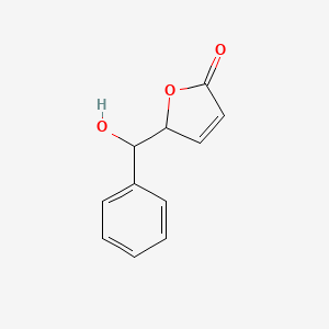 molecular formula C11H10O3 B14408309 2(5H)-Furanone, 5-(hydroxyphenylmethyl)- CAS No. 81112-82-5