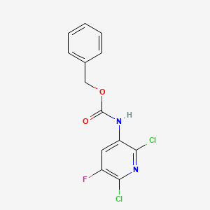 molecular formula C13H9Cl2FN2O2 B1440836 Benzyl (2,6-dichloro-5-fluoropyridin-3-yl)carbamate CAS No. 1187385-97-2