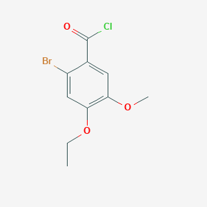 molecular formula C10H10BrClO3 B1440840 2-Bromo-4-ethoxy-5-methoxybenzoyl chloride CAS No. 1160250-48-5