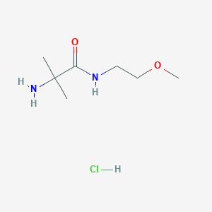 molecular formula C7H17ClN2O2 B1440852 2-Amino-N-(2-methoxyethyl)-2-methylpropanamide hydrochloride CAS No. 1220028-51-2