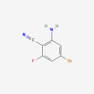 molecular formula C7H4BrFN2 B1440856 2-Amino-4-bromo-6-fluorobenzonitrile CAS No. 1279865-14-3