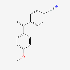 molecular formula C16H13NO B14408561 Benzonitrile, 4-[1-(4-methoxyphenyl)ethenyl]- CAS No. 81329-29-5
