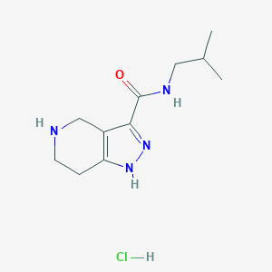 molecular formula C11H19ClN4O B1440857 N-Isobutyl-4,5,6,7-tetrahydro-1H-pyrazolo[4,3-c]pyridine-3-carboxamide hydrochloride CAS No. 1220028-26-1