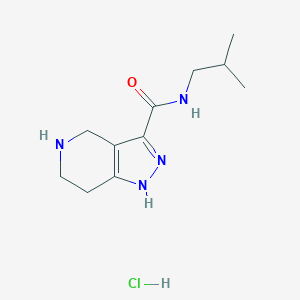 molecular formula C11H19ClN4O B1440857 N-Isobutyl-4,5,6,7-tetrahydro-1H-pyrazolo-[4,3-c]pyridine-3-carboxamide hydrochloride CAS No. 1220028-26-1