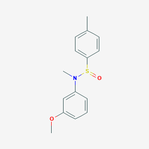 molecular formula C15H17NO2S B14408571 N-(3-Methoxyphenyl)-N,4-dimethylbenzene-1-sulfinamide CAS No. 87433-15-6