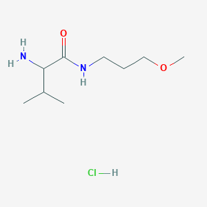 molecular formula C9H21ClN2O2 B1440859 2-Amino-N-(3-methoxypropyl)-3-methylbutanamide hydrochloride CAS No. 1236256-93-1
