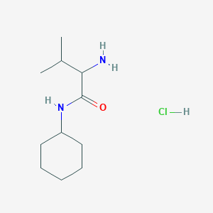 molecular formula C11H23ClN2O B1440860 2-Amino-N-cyclohexyl-3-methylbutanamide hydrochloride CAS No. 1236254-73-1