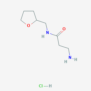 molecular formula C8H17ClN2O2 B1440863 3-Amino-N-(tetrahydro-2-furanylmethyl)propanamide hydrochloride CAS No. 1220030-32-9