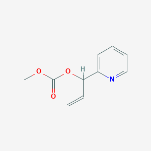 molecular formula C10H11NO3 B14408630 Carbonic acid, methyl 1-(2-pyridinyl)-2-propenyl ester CAS No. 87802-77-5