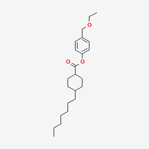 molecular formula C23H36O3 B14408635 4-(Ethoxymethyl)phenyl 4-heptylcyclohexane-1-carboxylate CAS No. 83811-54-5