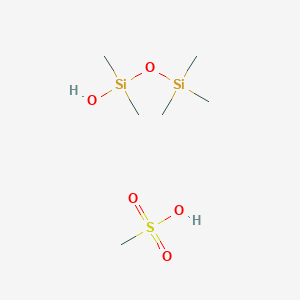 molecular formula C6H20O5SSi2 B14408692 Hydroxy-dimethyl-trimethylsilyloxysilane;methanesulfonic acid CAS No. 82389-59-1