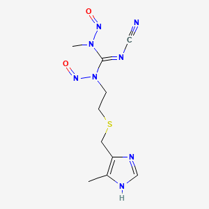 molecular formula C10H14N8O2S B14408758 Dinitrosocimetidine CAS No. 82038-92-4