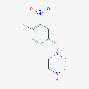 molecular formula C12H17N3O2 B1440876 1-[(4-Methyl-3-nitrophenyl)methyl]piperazine CAS No. 781596-37-0