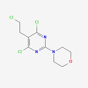 molecular formula C10H12Cl3N3O B1440881 4-(4,6-Dichloro-5-(2-chloroethyl)pyrimidin-2-yl)morpholine CAS No. 1007206-27-0