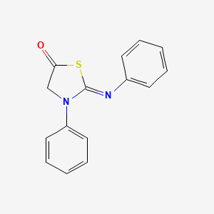 molecular formula C15H12N2OS B14408847 3-Phenyl-2-(phenylimino)-1,3-thiazolidin-5-one CAS No. 83507-17-9