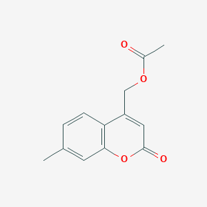 molecular formula C13H12O4 B14408877 (7-Methyl-2-oxo-2H-1-benzopyran-4-yl)methyl acetate CAS No. 84105-43-1