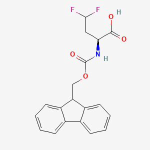 molecular formula C19H17F2NO4 B1440888 (S)-2-(9H-Fluoren-9-ylmethoxycarbonylamino)-4,4-difluoro-butyric acid CAS No. 467442-21-3