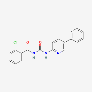 molecular formula C19H14ClN3O2 B14408883 2-Chloro-N-[(5-phenylpyridin-2-yl)carbamoyl]benzamide CAS No. 84596-58-7