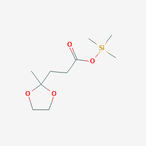 molecular formula C10H20O4Si B14408898 Trimethylsilyl 3-(2-methyl-1,3-dioxolan-2-yl)propanoate CAS No. 85877-53-8
