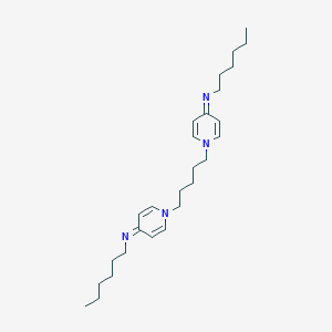 molecular formula C27H44N4 B14408914 1,1'-(Pentane-1,5-diyl)bis(N-hexylpyridin-4(1H)-imine) CAS No. 85966-39-8