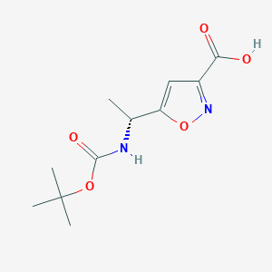 (R)-5-(1-(tert-butoxycarbonylamino)ethyl)isoxazole-3-carboxylic acid