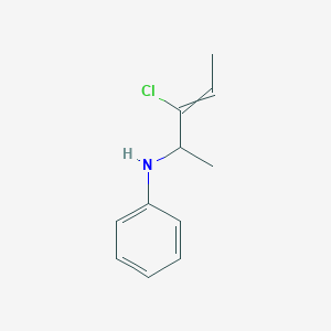 molecular formula C11H14ClN B14408964 N-(3-Chloropent-3-en-2-yl)aniline CAS No. 83703-57-5