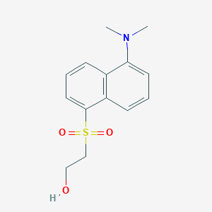 molecular formula C14H17NO3S B14408965 Ethanol, 2-[[5-(dimethylamino)-1-naphthalenyl]sulfonyl]- CAS No. 81253-24-9