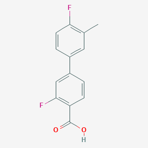 molecular formula C14H10F2O2 B1440899 3,4'-Difluoro-3'-methyl-[1,1'-biphenyl]-4-carboxylic acid CAS No. 1178450-95-7