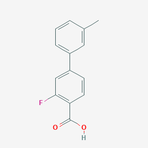 molecular formula C14H11FO2 B1440900 2-Fluoro-4-(3-methylphenyl)benzoic acid CAS No. 1183946-65-7