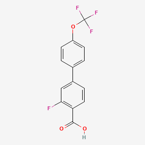 2-Fluoro-4-(4-trifluoromethoxyphenyl)benzoic acid