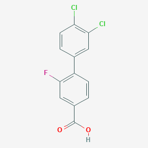 B1440905 4-(3,4-Dichlorophenyl)-3-fluorobenzoic acid CAS No. 1261914-12-8