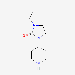 molecular formula C10H19N3O B1440906 1-Ethyl-3-(piperidin-4-yl)imidazolidin-2-one CAS No. 1281406-00-5