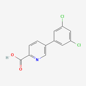 molecular formula C12H7Cl2NO2 B1440907 5-(3,5-二氯苯基)吡啶甲酸 CAS No. 1261980-57-7