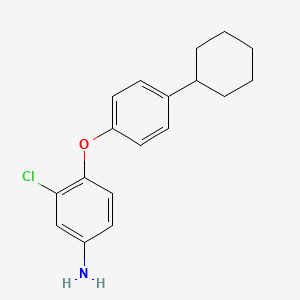 molecular formula C18H20ClNO B14409078 3-Chloro-4-(4-cyclohexylphenoxy)aniline CAS No. 84859-95-0
