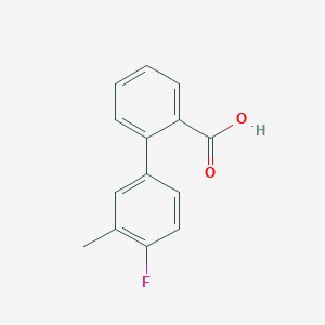 molecular formula C14H11FO2 B1440912 2-(4-Fluoro-3-methylphenyl)benzoic acid CAS No. 1183750-48-2