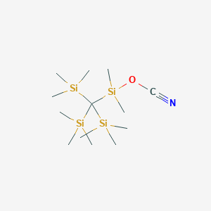 molecular formula C13H33NOSi4 B14409140 Dimethyl[tris(trimethylsilyl)methyl]silyl cyanate CAS No. 85125-20-8