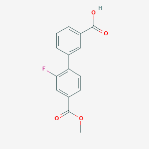 3-(2-Fluoro-4-methoxycarbonylphenyl)benzoic acid