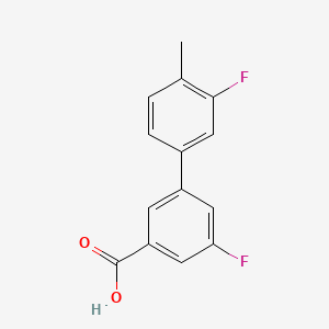 molecular formula C14H10F2O2 B1440924 5-Fluoro-3-(3-fluoro-4-methylphenyl)benzoic acid CAS No. 1261987-60-3